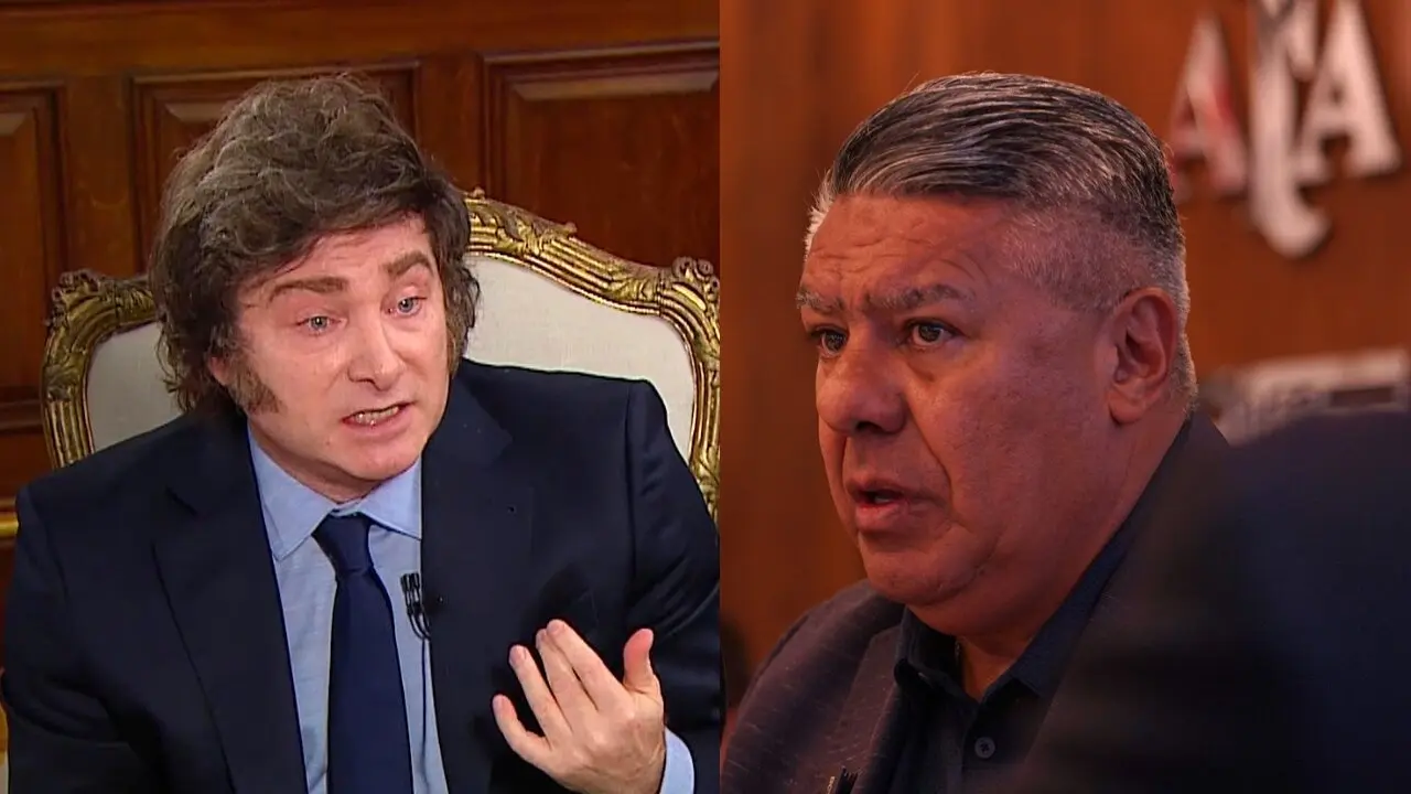 Javier Milei y Chiqui Tapia