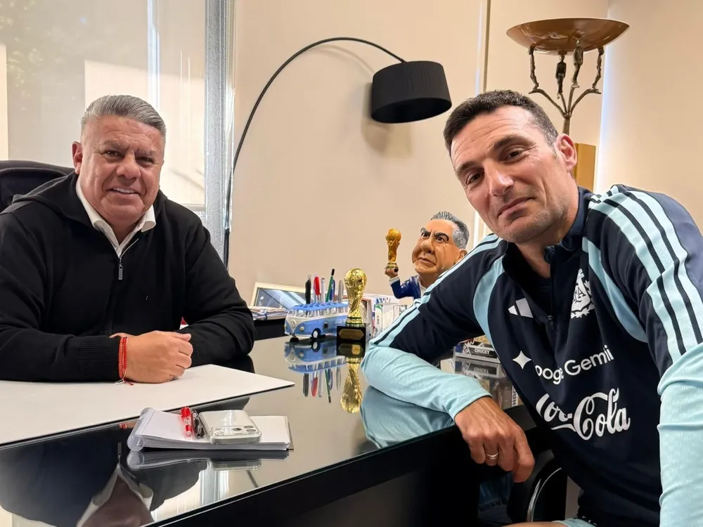 Claudio Tapia y Lionel Scaloni