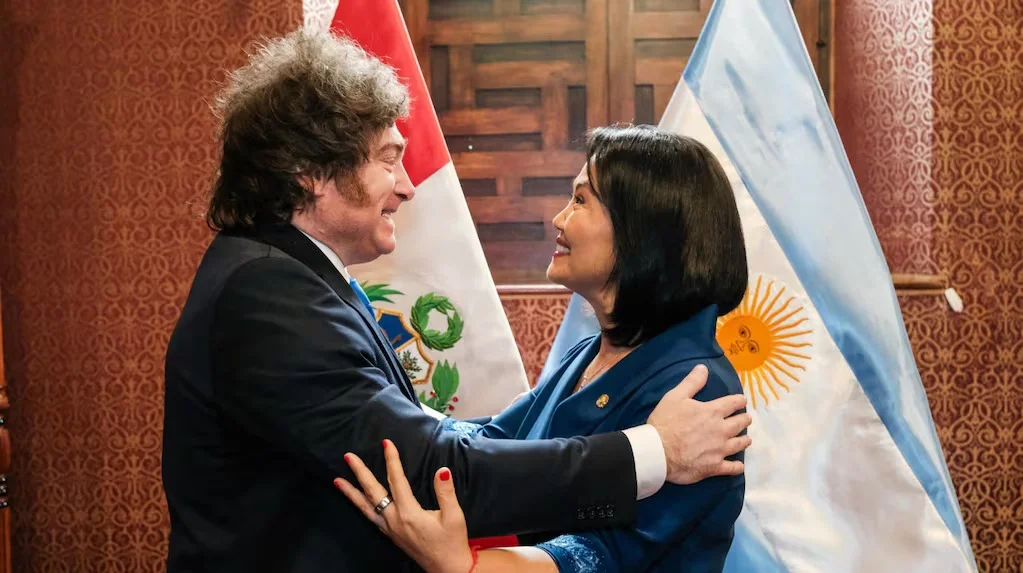 Javier Milei y Fujimori